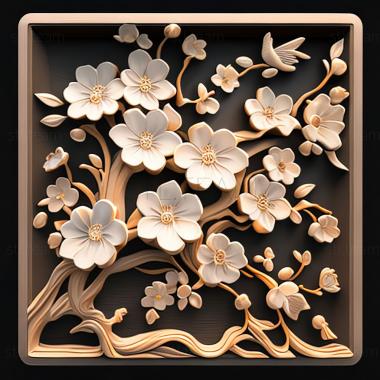 3D model st cherry blossoms (STL)